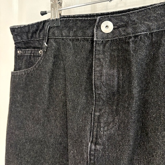 Chouyatou Classic Black Denim Mini Skirt Women Waist 34" - Picture 5 of 9